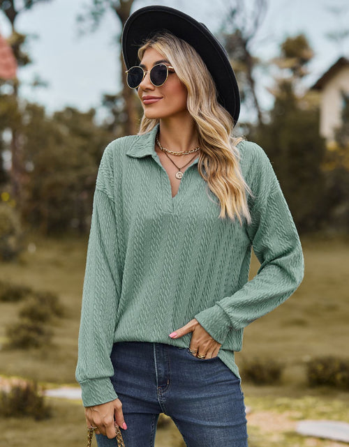 Load image into Gallery viewer, Johnny Collar Long Sleeve Top
