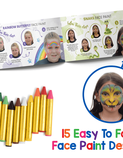 Load image into Gallery viewer, 12 Face Paint Crayons Set by Dress Up America
