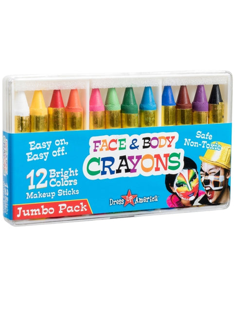 Load image into Gallery viewer, 12 Face Paint Crayons Set by Dress Up America
