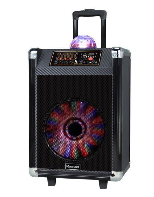 Load image into Gallery viewer, 12" Portable Bluetooth Speaker with Disco Ball Light - Black
