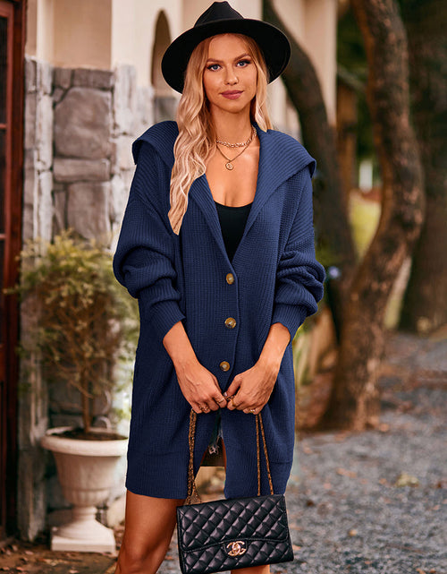 Load image into Gallery viewer, Dropped Shoulder Long Sleeve Cardigan
