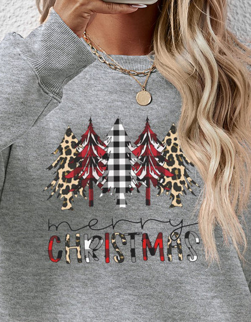 Load image into Gallery viewer, MERRY CHRISTMAS Round Neck Long Sleeve Sweatshirt
