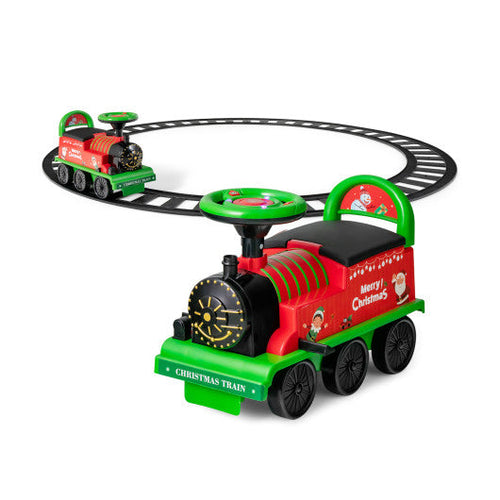 Load image into Gallery viewer, 6V Electric Kids Ride On Car Toy Train with 16 Pieces Tracks-Green
