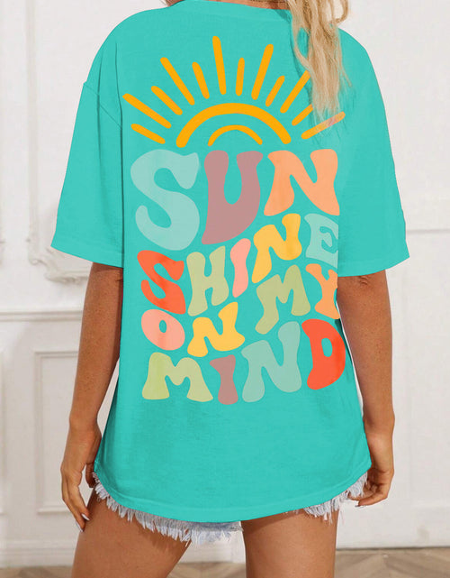 Load image into Gallery viewer, SUN SHINE ON MY MIND Round Neck T-Shirt
