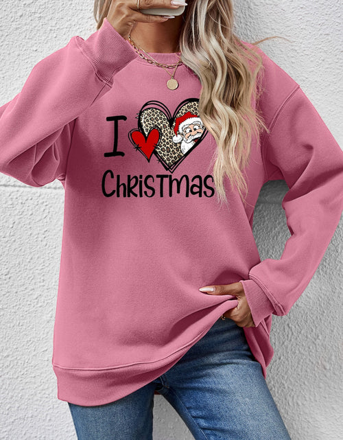 Load image into Gallery viewer, CHRISTMAS Graphic Round Neck Sweatshirt
