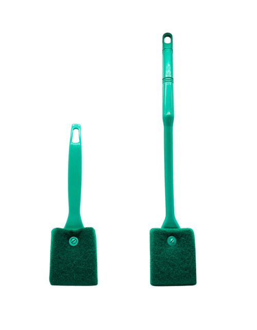 Load image into Gallery viewer, Dual-Sided Long Handle Aquarium Cleaning Brush by Dog Hugs Cat
