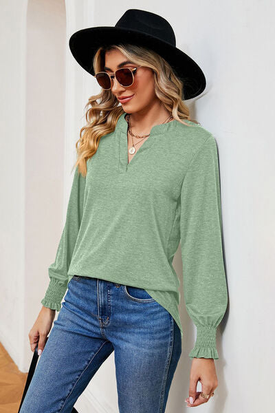 Load image into Gallery viewer, Notched Lantern Sleeve T-Shirt
