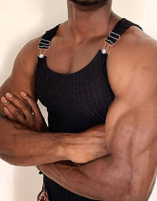 Load image into Gallery viewer, Men's Full Size Side Cutout Round Neck Tank Plus Size
