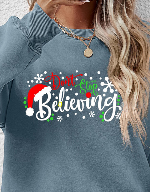 Load image into Gallery viewer, Letter Graphic Long Sleeve Sweatshirt

