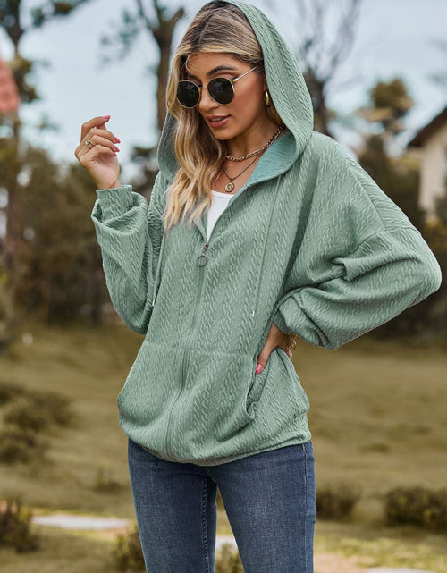 Load image into Gallery viewer, Cable-Knit Long Sleeve Hooded Jacket
