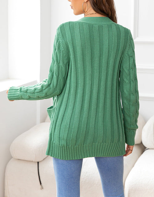 Load image into Gallery viewer, Button Down Cable-Knit Cardigan
