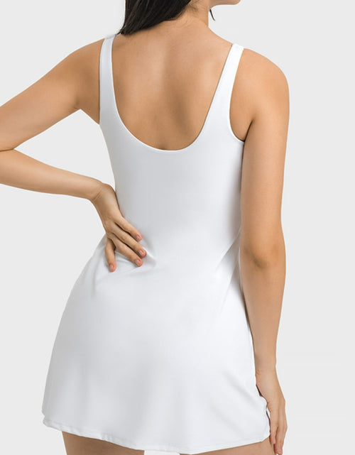 Load image into Gallery viewer, Millennia Square Neck Sports Tank Dress with Full Coverage Bottoms
