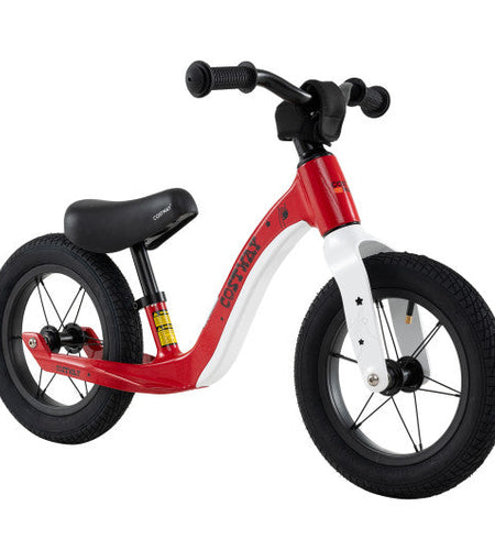 12-Inch Balance Bike with Adjustable Seat and Rotatable Handlebar for Over 36 Months Old-Red