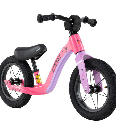 12-Inch Balance Bike with Adjustable Seat and Rotatable Handlebar for Over 36 Months Old-Pink