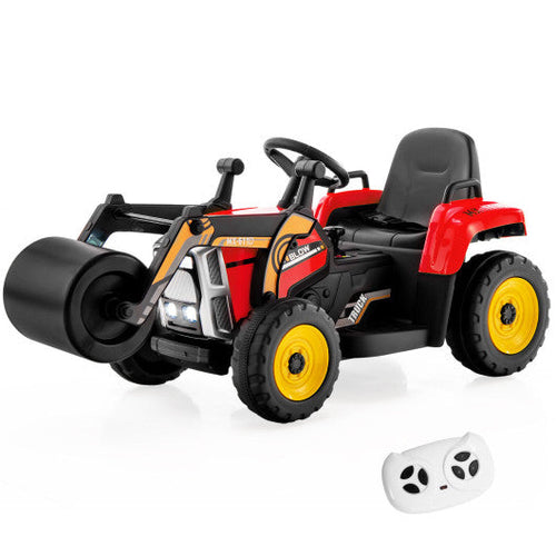 Load image into Gallery viewer, 12V Kids Ride on Road Roller with 2.4G Remote Control-Red

