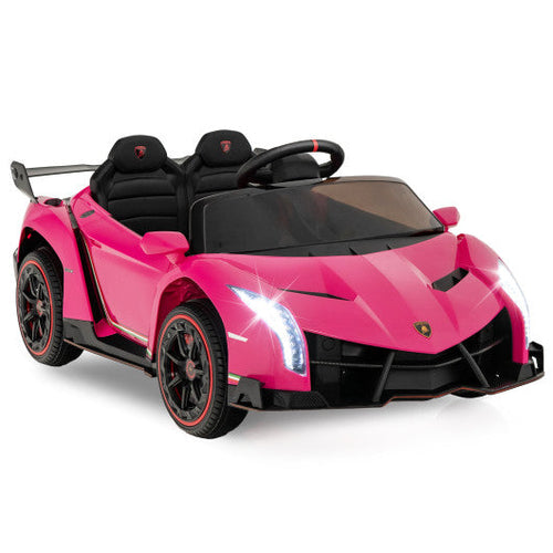 Load image into Gallery viewer, 12V Licensed Lamborghini 4WD Kids Ride-on Sports Car with 2.4G Remote-Pink
