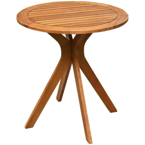 Load image into Gallery viewer, 27 InchOutdoor Round Solid Wood Coffee Side Bistro Table

