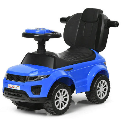 Load image into Gallery viewer, 3 In 1 Ride on Push Car Toddler Stroller Sliding Car with Music-Blue
