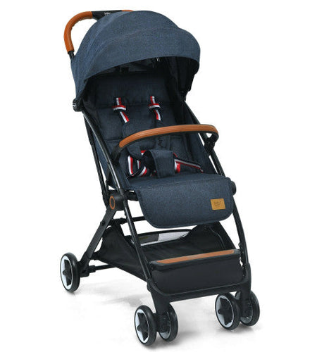 Lightweight Aluminium Frame Baby Stroller with Net-Blue