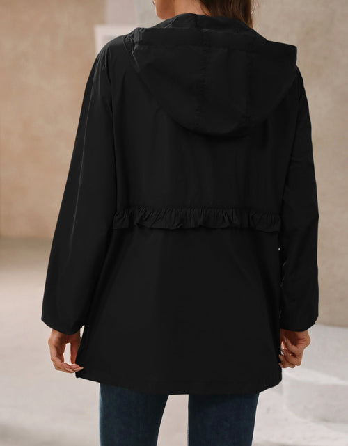Load image into Gallery viewer, Ivy Lane Outdoor Waterproof Long Sleeve Hooded Windbreaker
