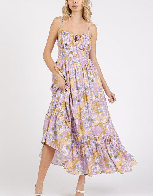 Load image into Gallery viewer, Mittoshop Floral Smocked Back Ruffled Hem Maxi Cami Dress
