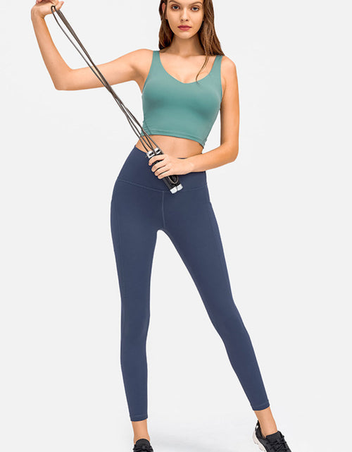Load image into Gallery viewer, Millennia Deep V-Neck Crop Sports Bra
