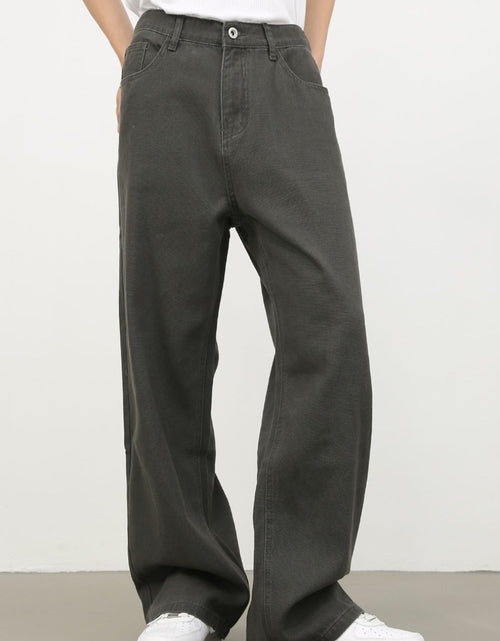 Load image into Gallery viewer, Men's Half Elastic Waist Jeans with Pockets
