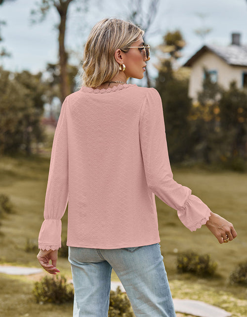 Load image into Gallery viewer, V-Neck Flounce Sleeve Blouse
