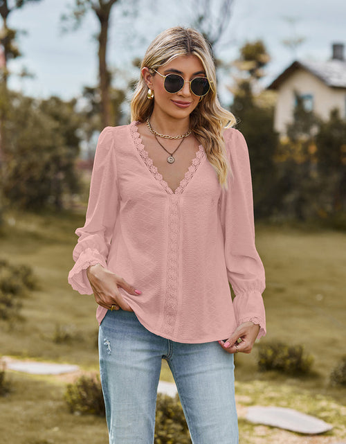 Load image into Gallery viewer, V-Neck Flounce Sleeve Blouse
