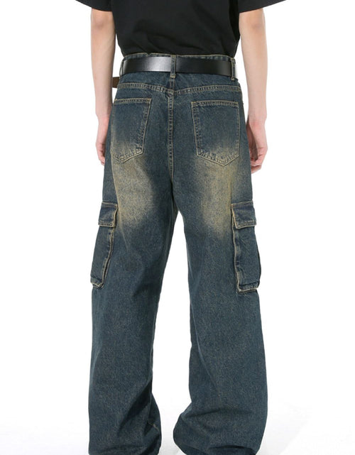 Load image into Gallery viewer, Mid Rise Jeans with Cargo Pockets
