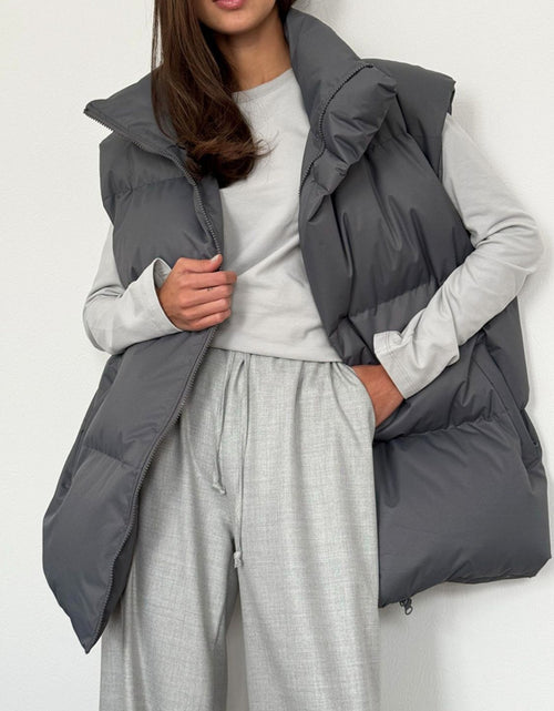 Load image into Gallery viewer, Zip Up Turtleneck Vest Coat
