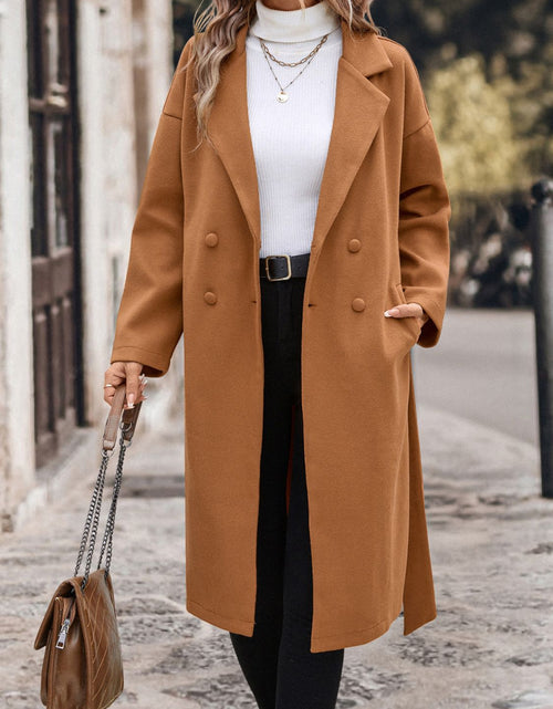 Load image into Gallery viewer, Perfee Dropped Shoulder Tie Waist Coat
