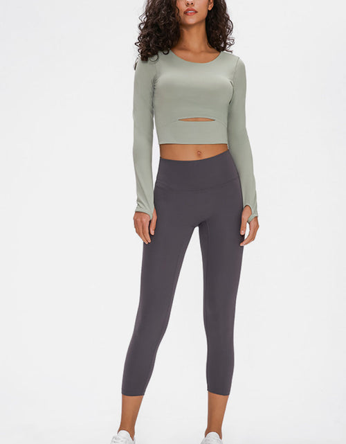 Load image into Gallery viewer, Millennia Long Sleeve Cropped Top With Sports Strap
