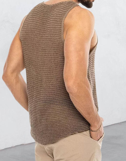 Load image into Gallery viewer, Men's Plus Size Scoop Neck Knit Tank
