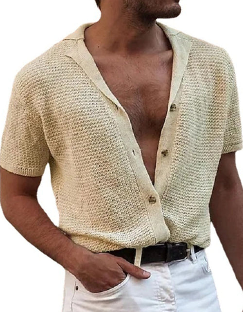 Load image into Gallery viewer, Men's Full Size Button Down Short Sleeve Shirt Plus Size
