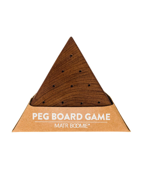 Load image into Gallery viewer, Triangle Peg Board Game - Handcrafted Wood by Matr Boomie
