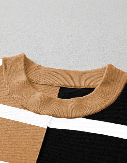 Load image into Gallery viewer, Contrast Striped Long Sleeve Sweatshirt
