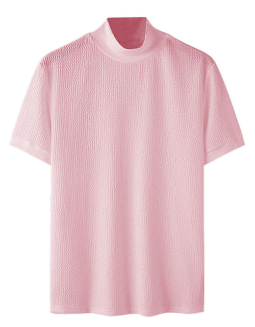 Load image into Gallery viewer, Men's Full Size Mock Neck Short Sleeve T-Shirt Plus Size
