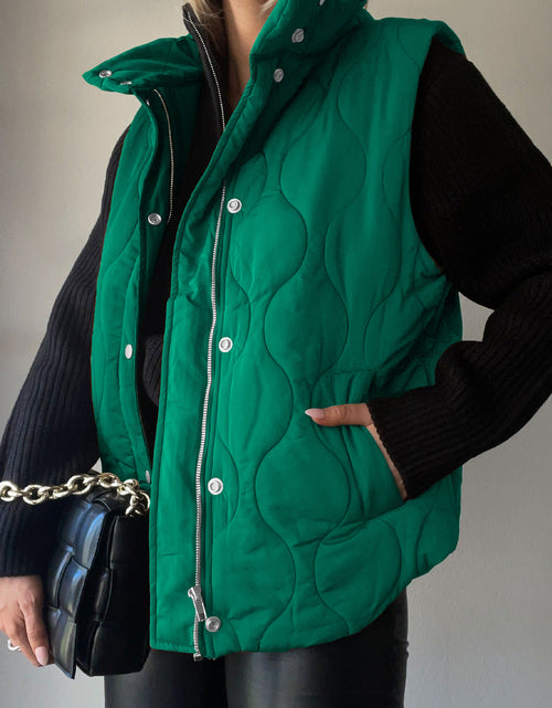 Load image into Gallery viewer, Collared Neck Vest with Pockets

