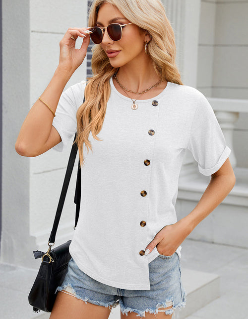 Load image into Gallery viewer, Round Neck Short Sleeve T-Shirt
