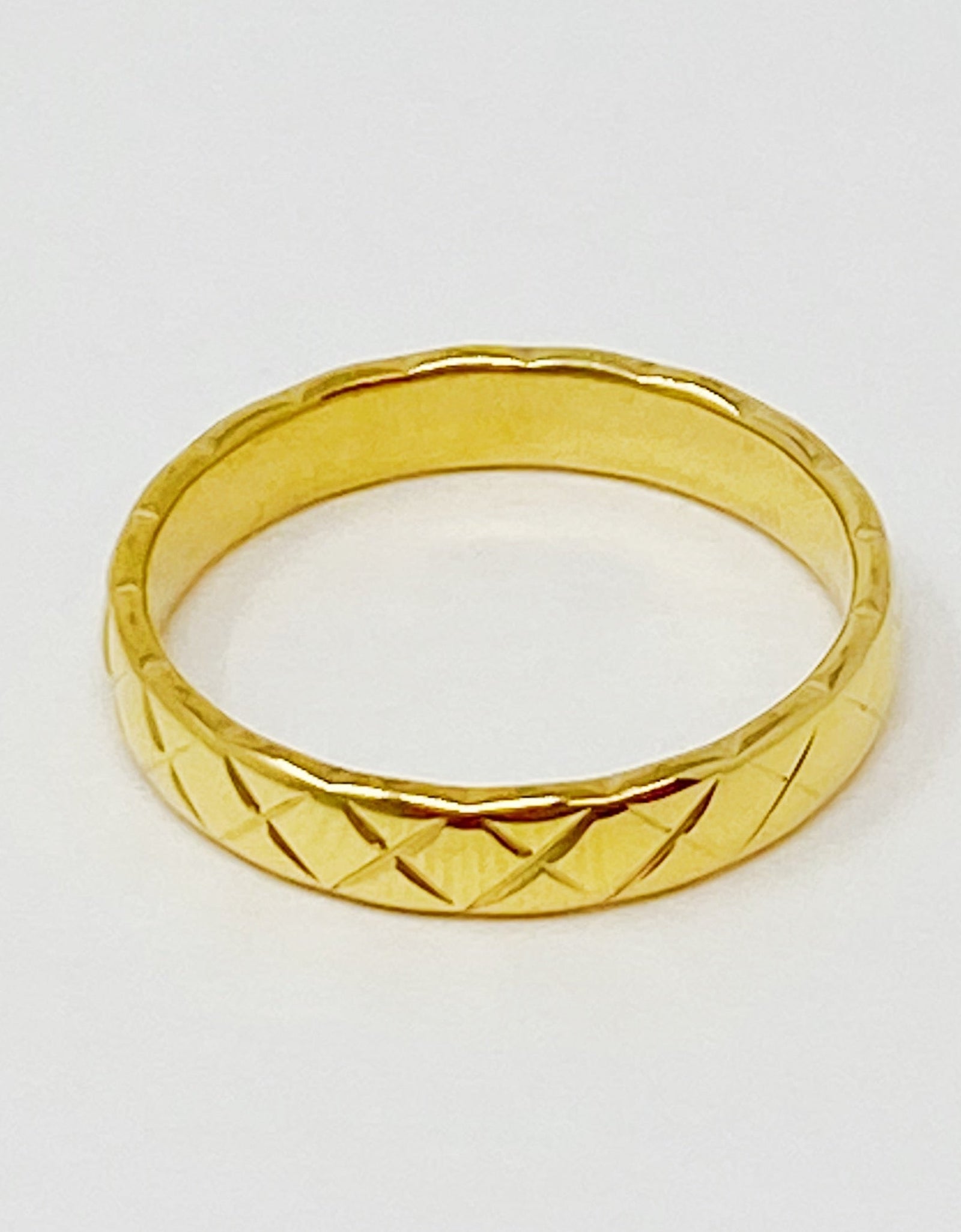 Gold Quilted Ring by Ellisonyoung.com