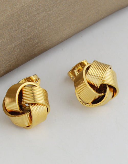 Load image into Gallery viewer, 18K Gold Plated Love Knot Stud Earrings
