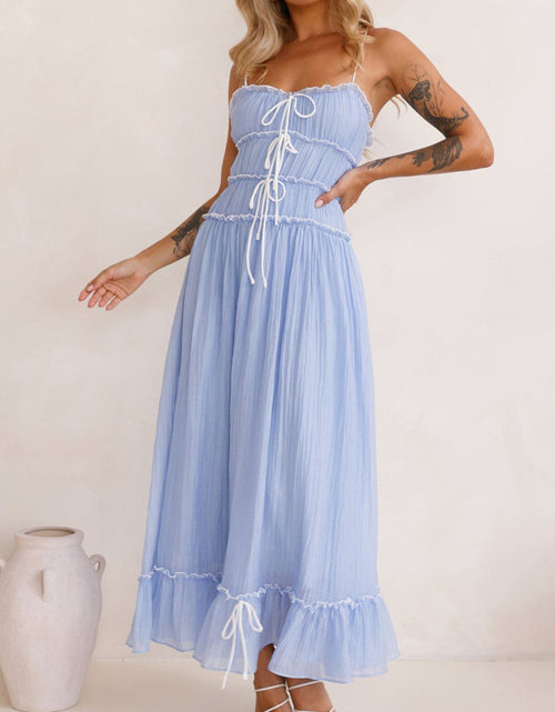 Load image into Gallery viewer, Devine Frill Ruffled Hem Midi Cami Dress
