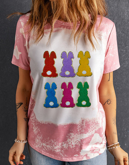 Load image into Gallery viewer, Rabbit Round Neck Short Sleeve T-Shirt
