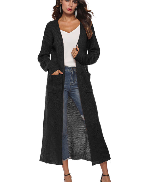 Load image into Gallery viewer, Long Sleeve Open Front Buttoned Cardigan
