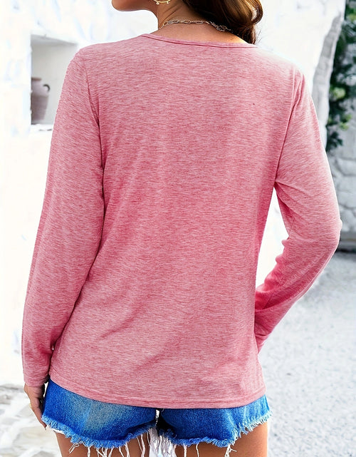 Load image into Gallery viewer, Crisscross V-Neck Long Sleeve T-Shirt
