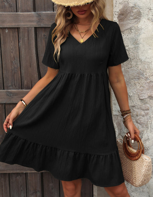 Load image into Gallery viewer, Ivy Lane V-Neck Short Sleeve Mini Dress
