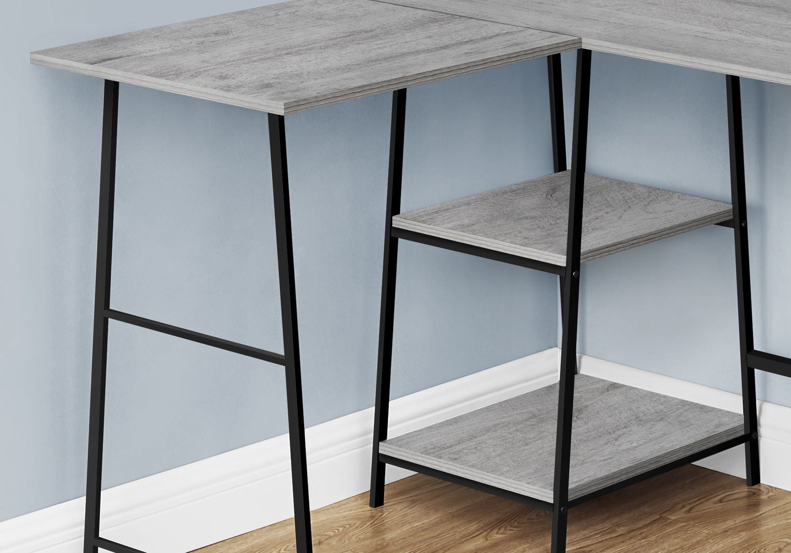 Computer Desk, Home Office, Corner, Storage Shelves, L Shape, Work, Laptop, Contemporary, Modern by Couch.com