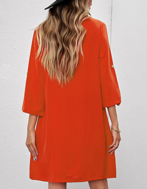 Load image into Gallery viewer, Buttoned V-Neck Dress
