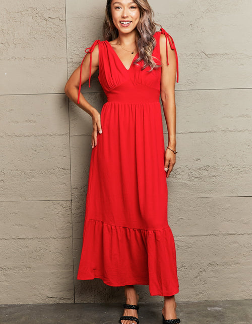Load image into Gallery viewer, Perfee Drawstring V-Neck Sleeveless Dress

